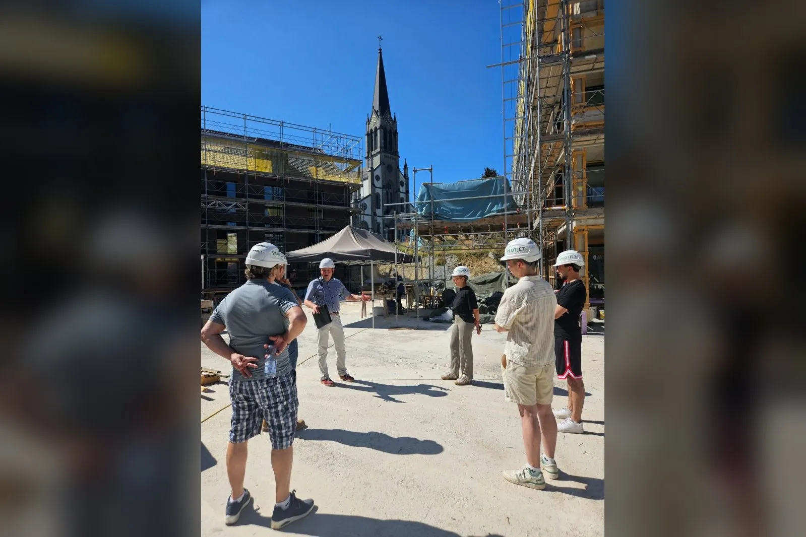 Führung über die Baustelle Wohnen an der Mühlegasse in Boswil